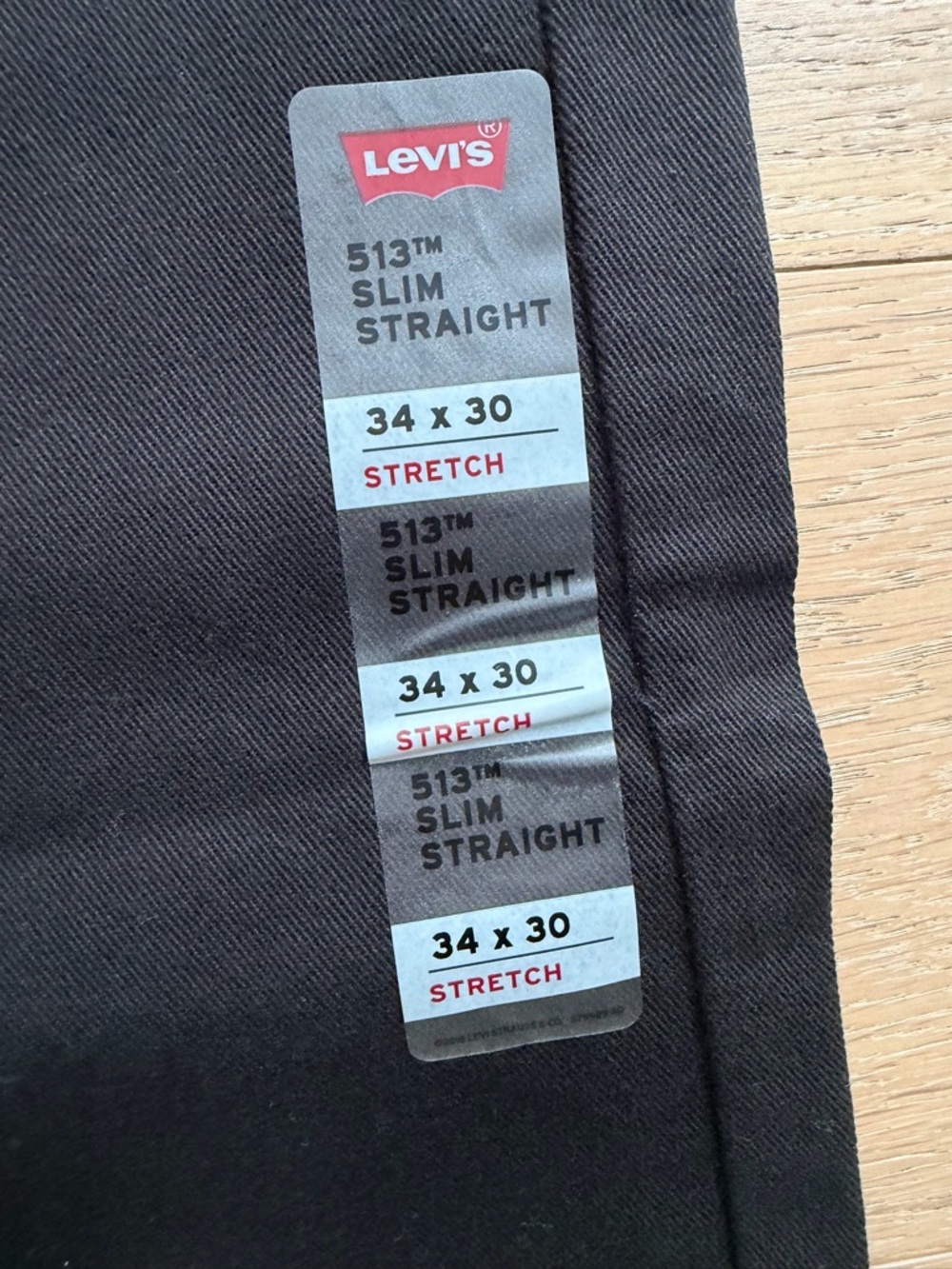 Levi’s 513 Slim Straight Jeans Men’s 34x30 Black Stretch Denim NWT - Picture 2 of 7